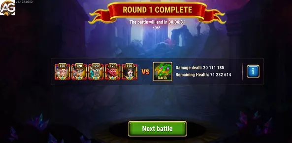 Isaac team against Hydras, Hero Wars Mobile