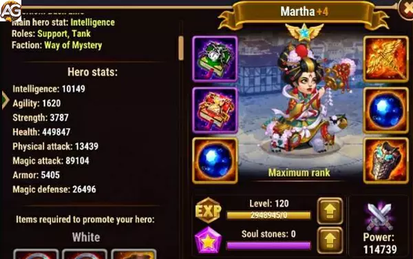 Martha with Super Skin, Hero Wars Mobile.