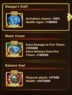 Titan Hyperion Artifacts Hero Wars Mobile