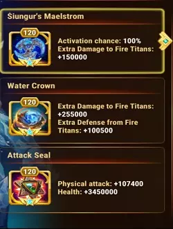 Titan Nova Artifacts Hero Wars Mobile