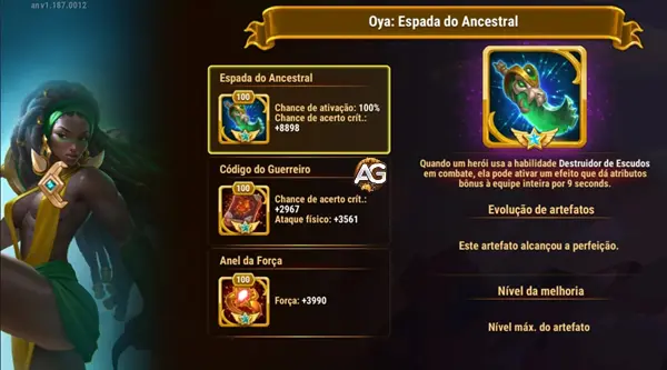Oya Artifacts Max Level, Hero Wars Alliance.