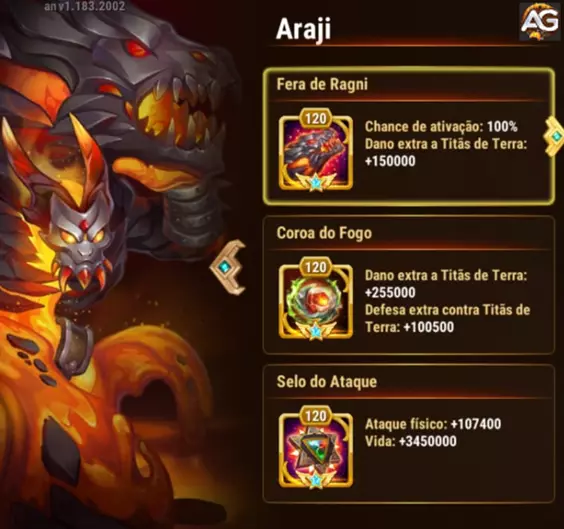 Titan Araji Artifacts Hero Wars Mobile