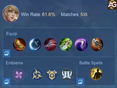 Layla with assassin emblem and FlickerBuild MLBB MOBA