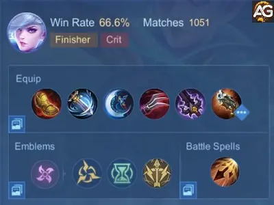 Miya with assassin Emblem MLBB MOBA